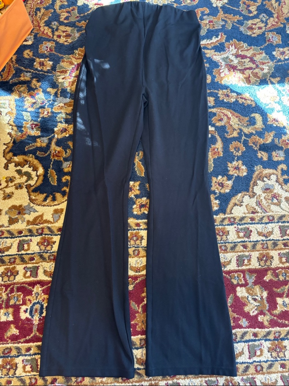 Black Flared Stretch Maternity Pants